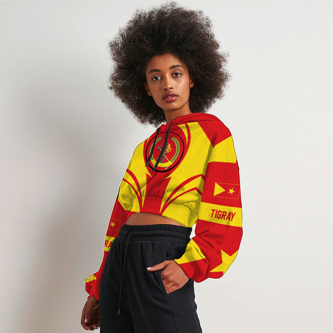 Tigray Action Flag Croptop Hoodie