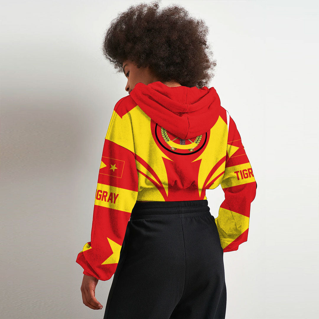 Tigray Action Flag Croptop Hoodie