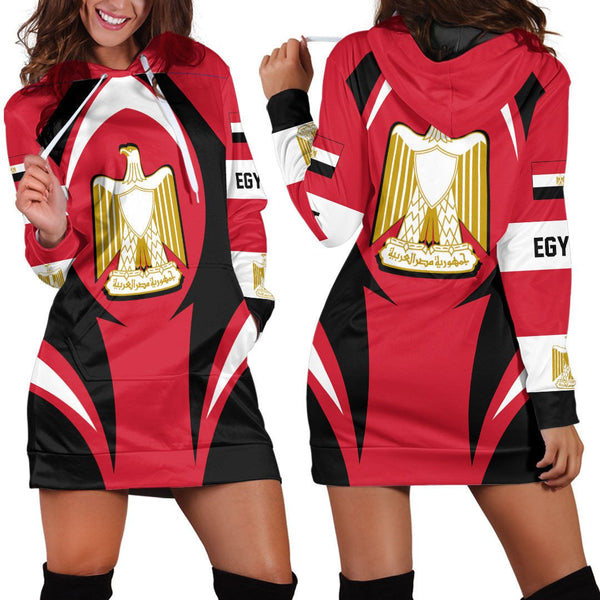 Egypt Action Flag Hoodie Dress