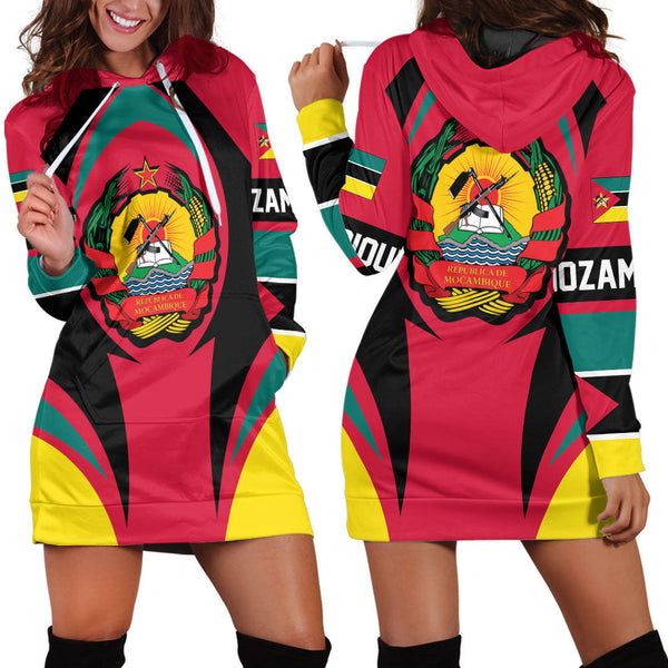 Mozambique Action Flag Hoodie Dress