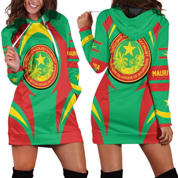 Mauritania Action Flag Hoodie Dress