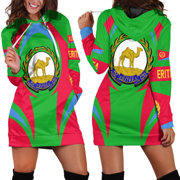 Eritrea Action Flag Hoodie Dress