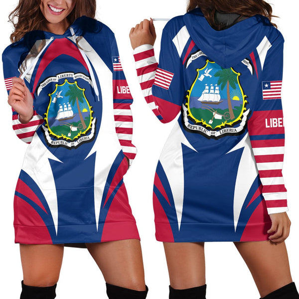 Liberia Action Flag Hoodie Dress