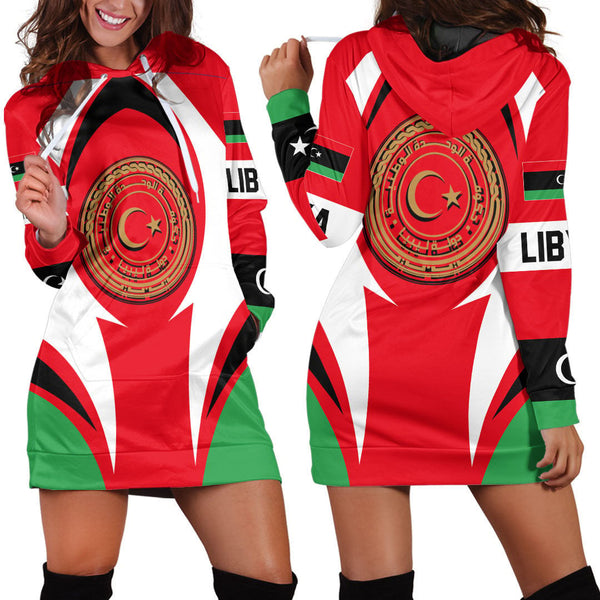 Libya Action Flag Hoodie Dress