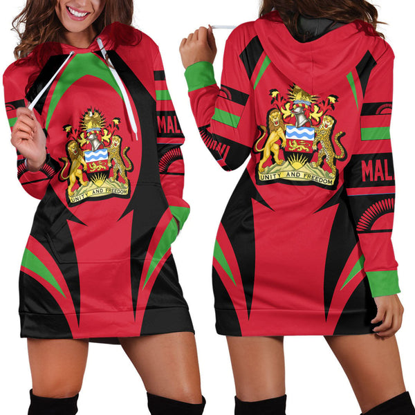 Malawi Action Flag Hoodie Dress