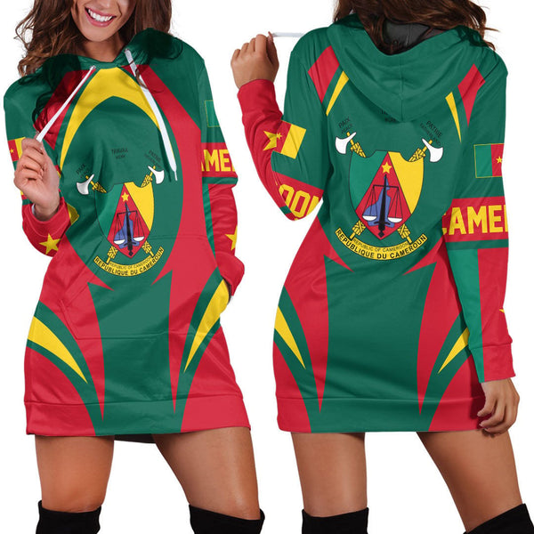 Cameroon Action Flag Hoodie Dress