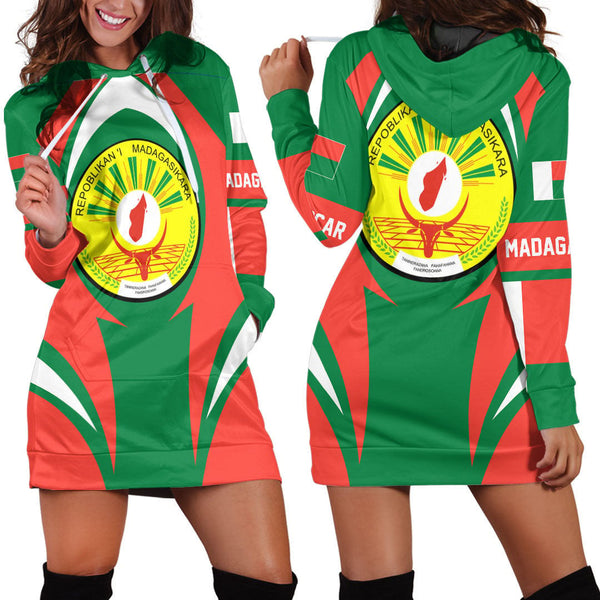 Madagascar Action Flag Hoodie Dress