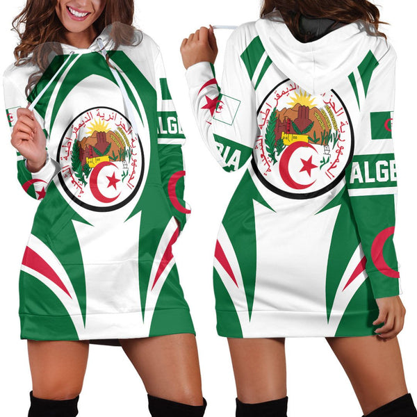 Algeria Action Flag Hoodie Dress