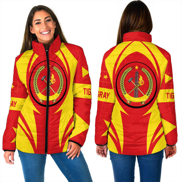 Tigray Action Flag Women Padded Jacket