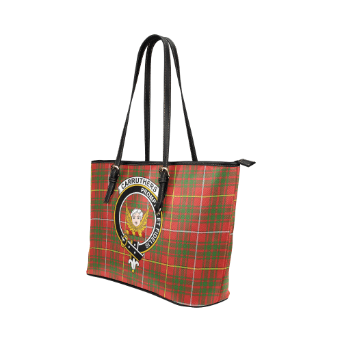 Carruthers Tartan Crest Leather Tote Bag