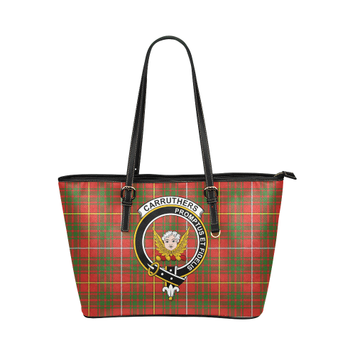 Carruthers Tartan Crest Leather Tote Bag