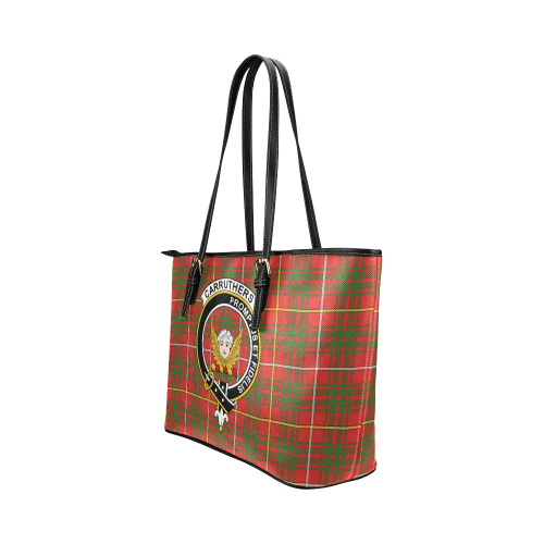 Carruthers Tartan Crest Leather Tote Bag