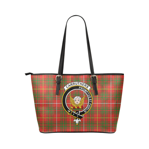 Carruthers Tartan Crest Leather Tote Bag