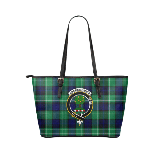 Abercrombie Tartan Crest Leather Tote Bag