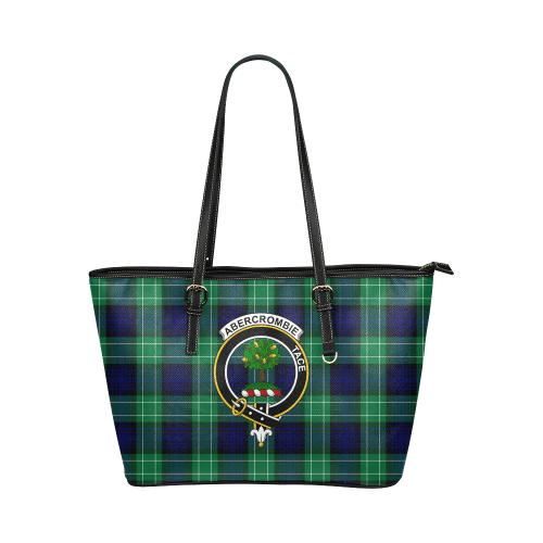 Abercrombie Tartan Crest Leather Tote Bag
