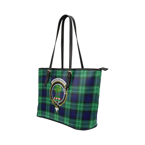 Abercrombie Tartan Crest Leather Tote Bag