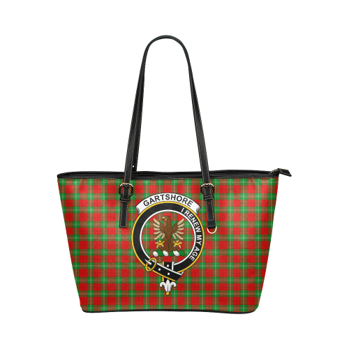 Gartshore Tartan Crest Leather Tote Bag