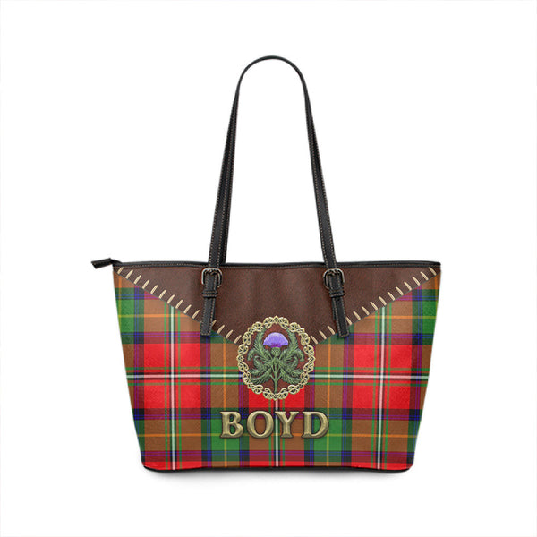 Boyd Modern Tartan Leather Tote Bag Thistle Noble Style