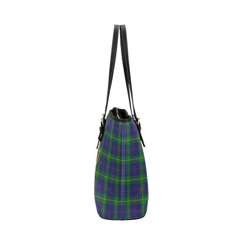 Boyle Tartan Crest Leather Tote Bag