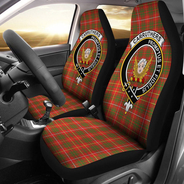 Carruthers Tartan Crest Car Seat Cover