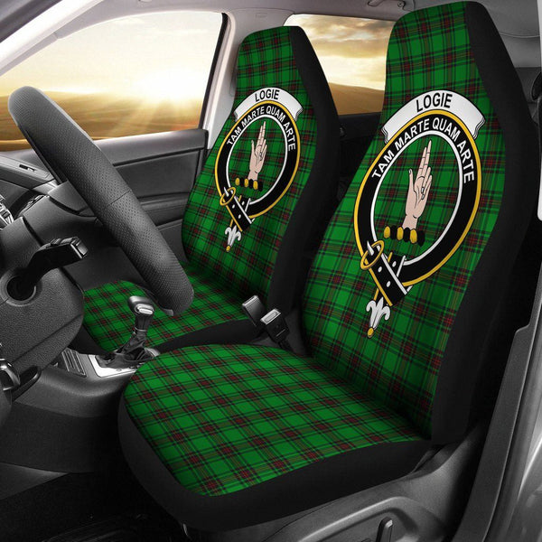 Logie Tartan Crest Car Seat Cover