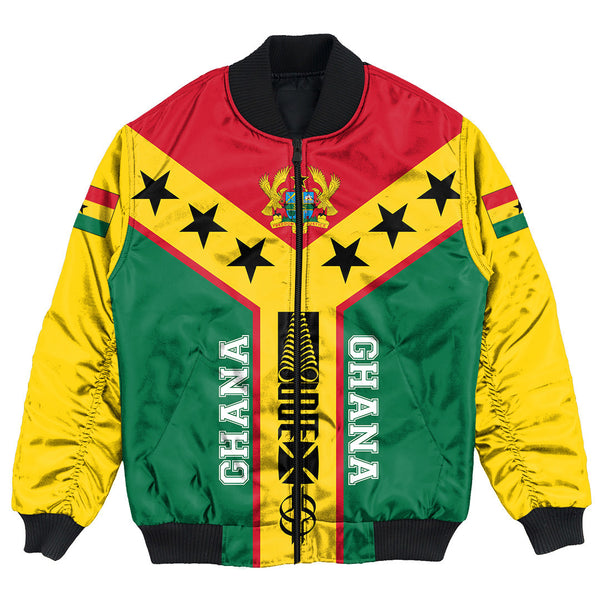 Ghana Rising Symbol Adinkra Tattoo Bomber Jackets