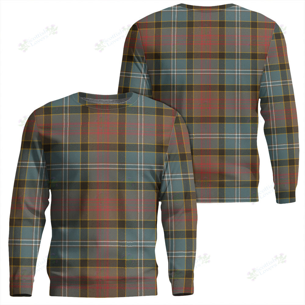 Paisley District (Drennan District) Weathered Tartan Classic Crewneck Sweatshirt