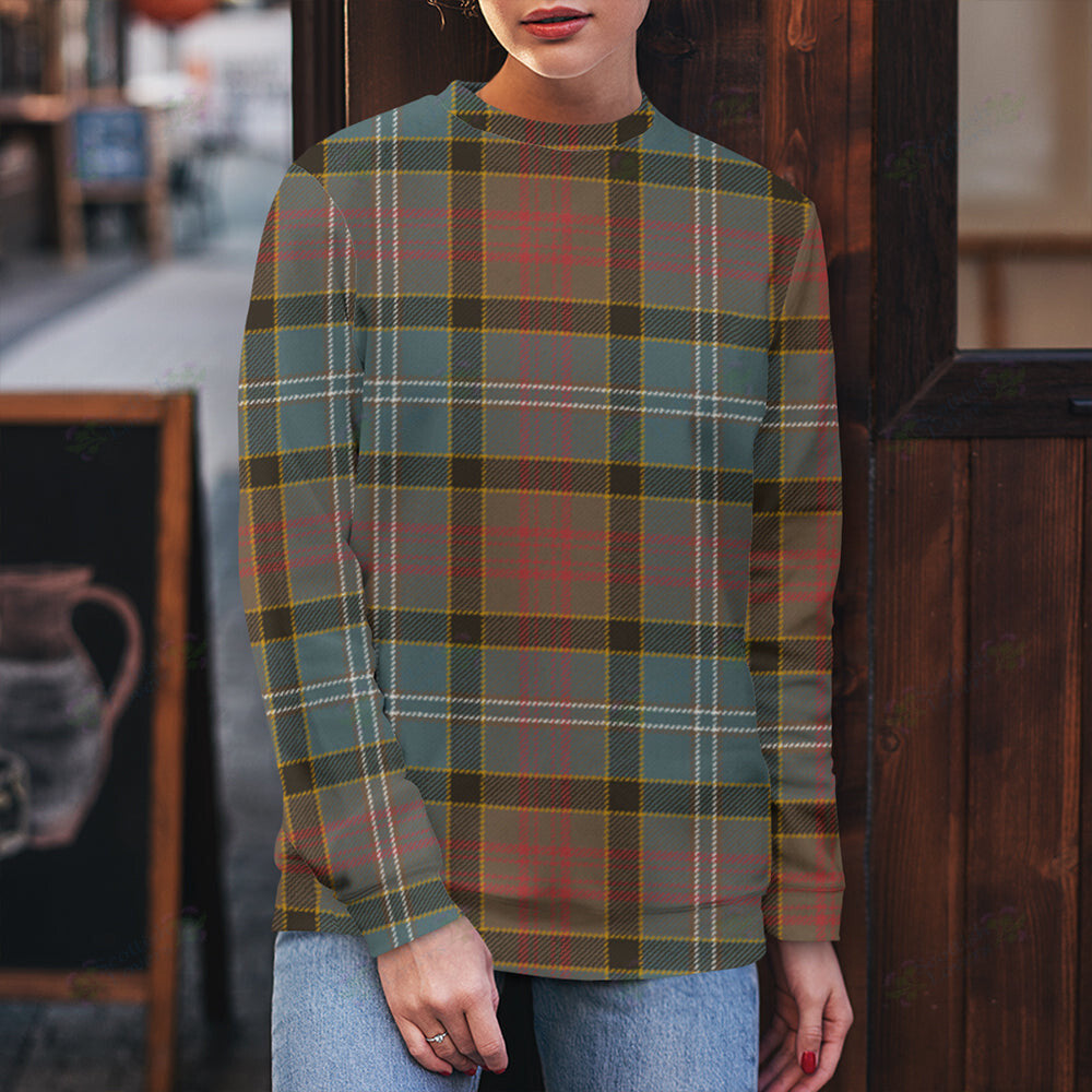 Paisley District (Drennan District) Weathered Tartan Classic Crewneck Sweatshirt