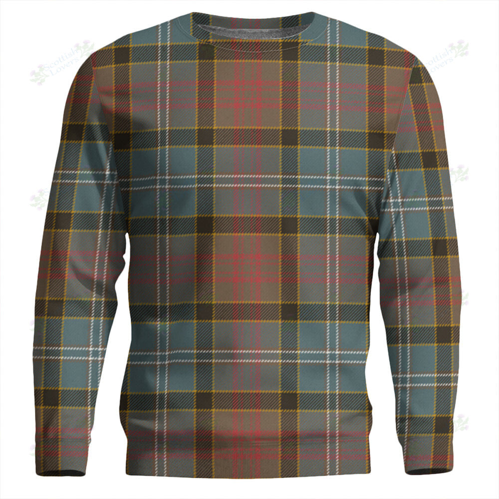 Paisley District (Drennan District) Weathered Tartan Classic Crewneck Sweatshirt