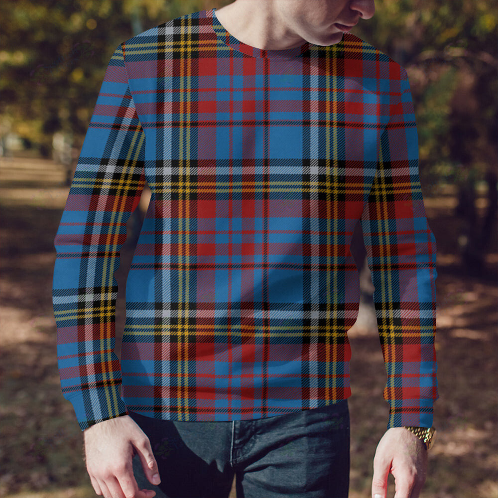 Anderson Blue Westwood Modern Tartan Classic Crewneck Sweatshirt