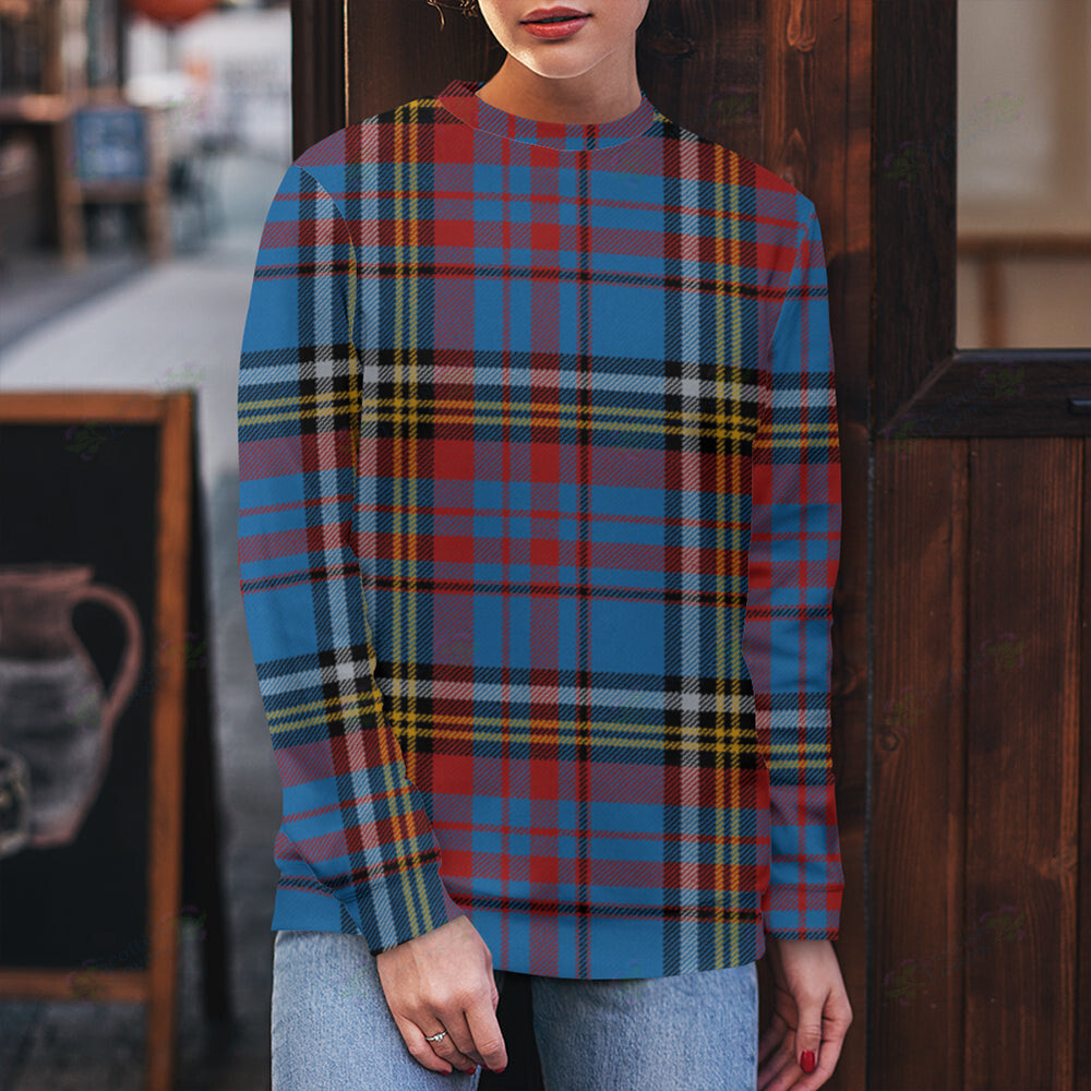 Anderson Blue Westwood Modern Tartan Classic Crewneck Sweatshirt