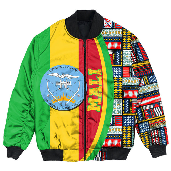 Mali Flag and Kente Pattern Special Bomber Jacket