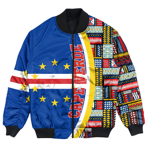 Cape Verde Flag and Kente Pattern Special Bomber Jacket