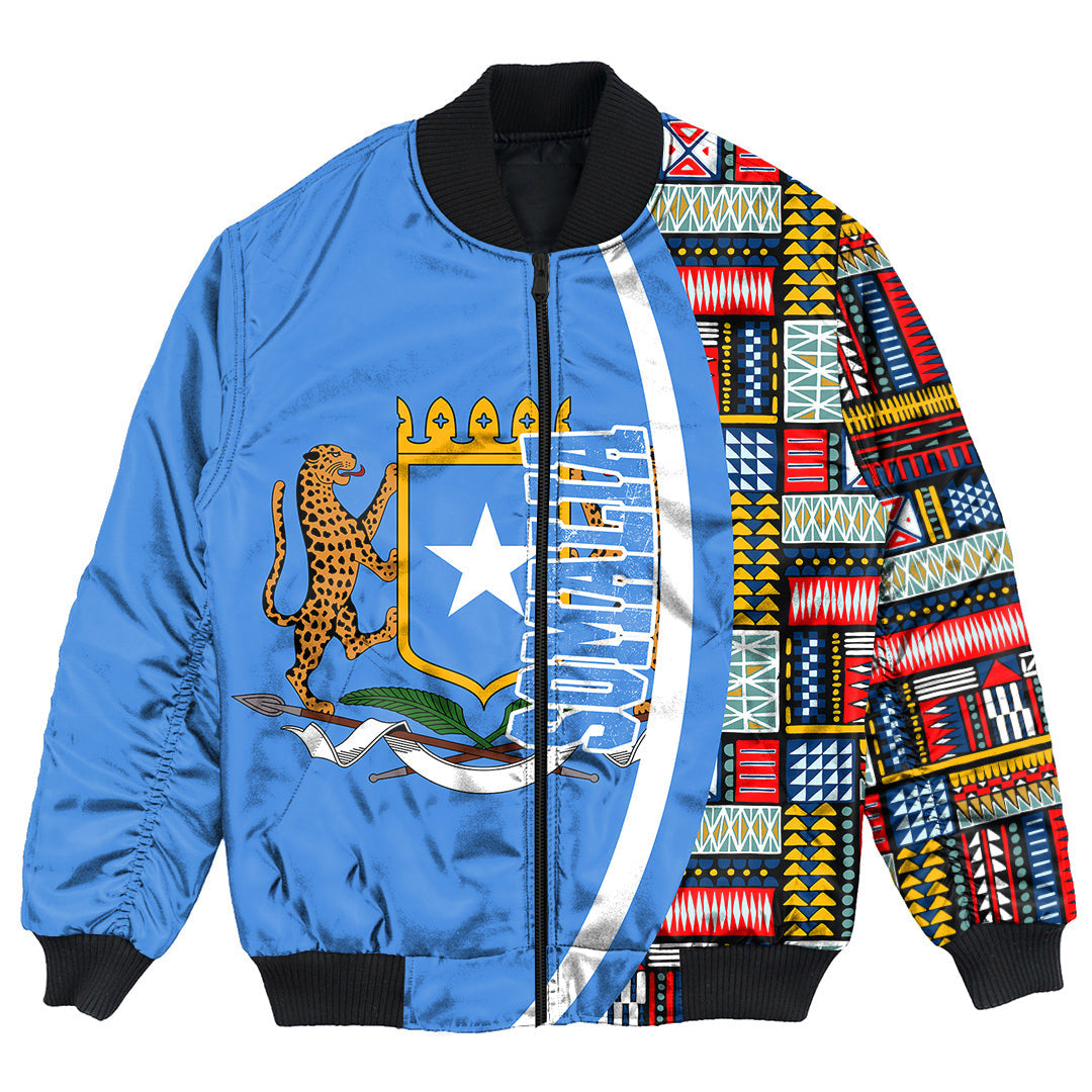 Somalia Flag and Kente Pattern Special Bomber Jacket