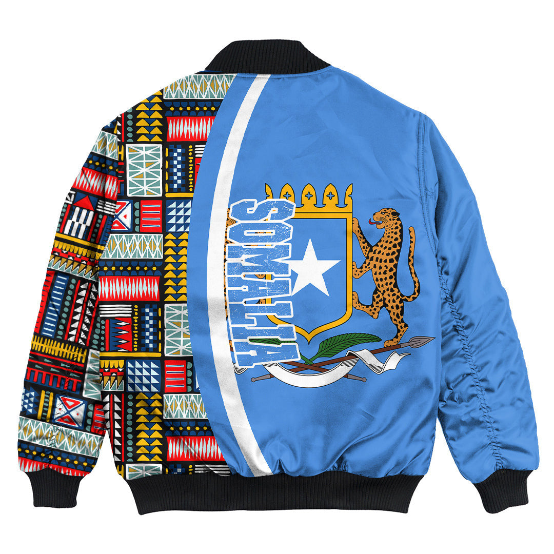 Somalia Flag and Kente Pattern Special Bomber Jacket