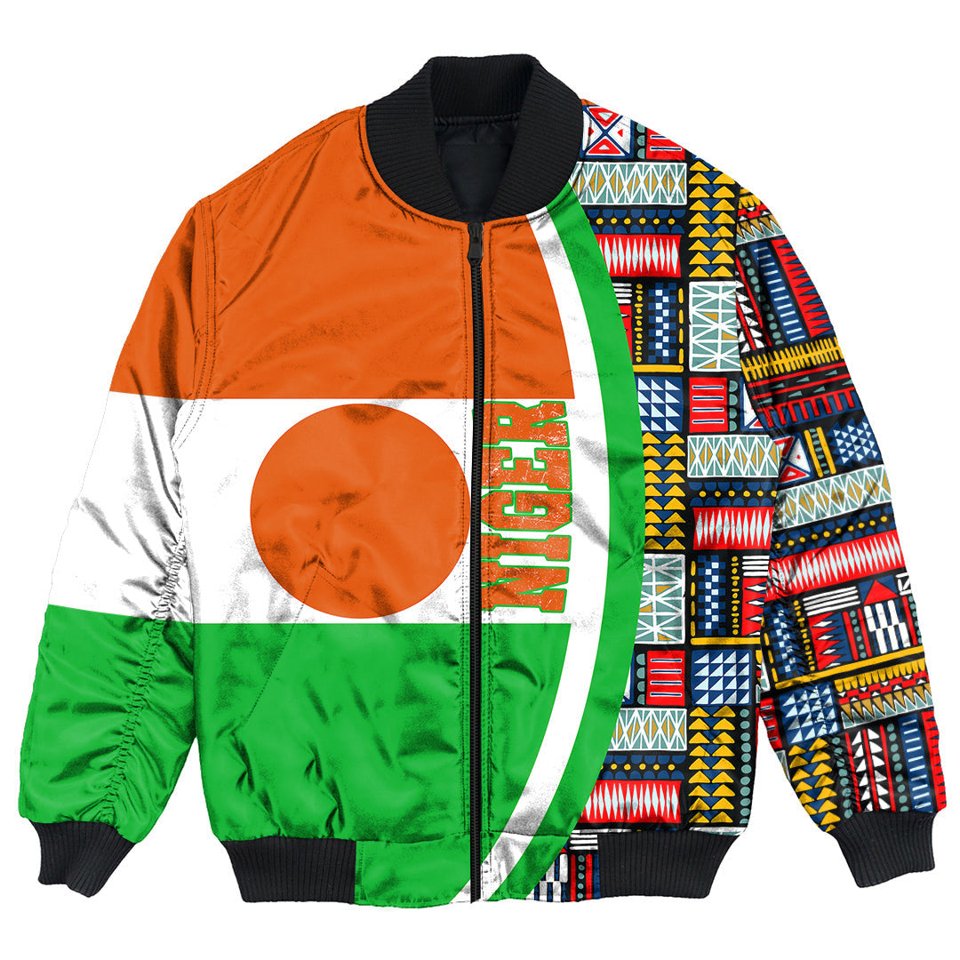 Niger Flag and Kente Pattern Special Bomber Jacket