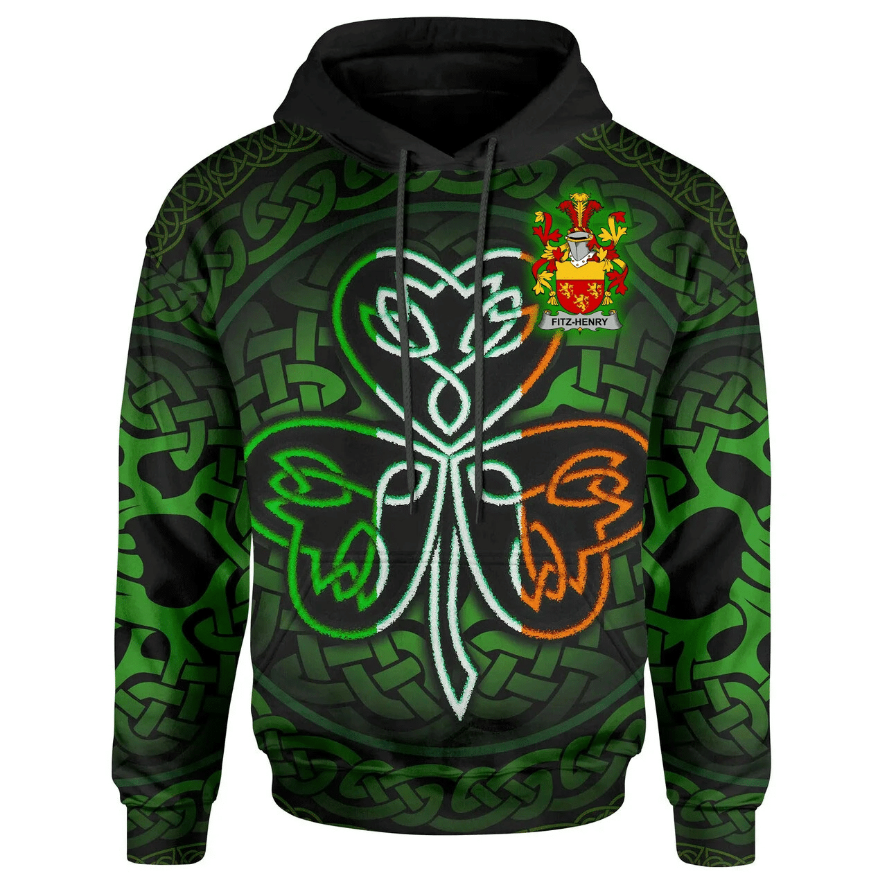 Ireland Hoodie -Fitz-Henry Irish Celtic Shamrock