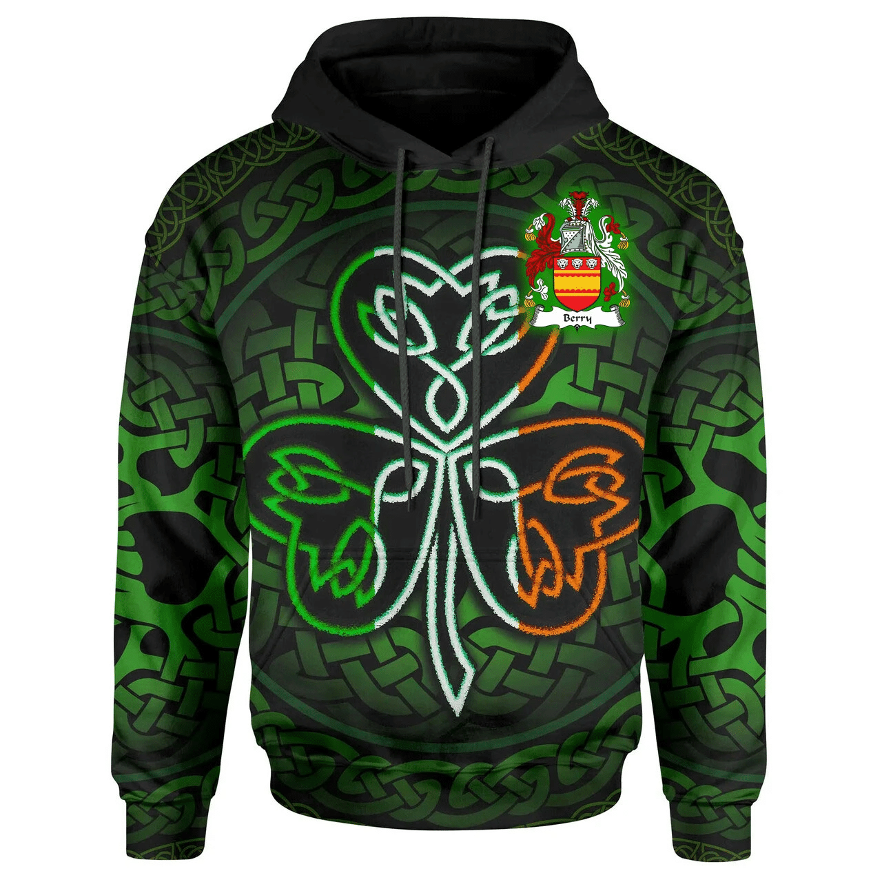 Ireland Hoodie -Berry Irish Celtic Shamrock