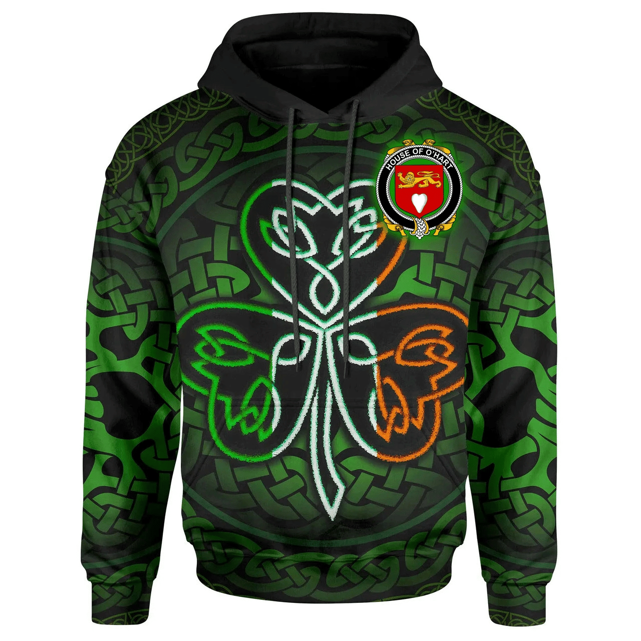 Ireland Hoodie -House of O'HART Irish Celtic Shamrock