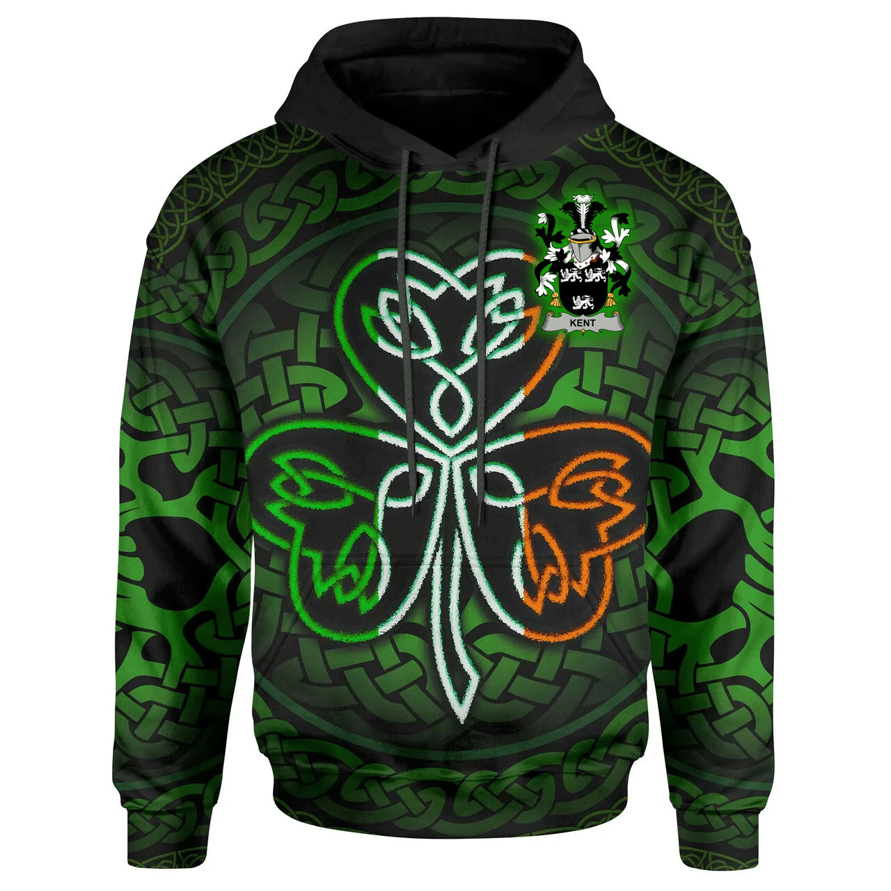 Ireland Hoodie -Kent Irish Celtic Shamrock