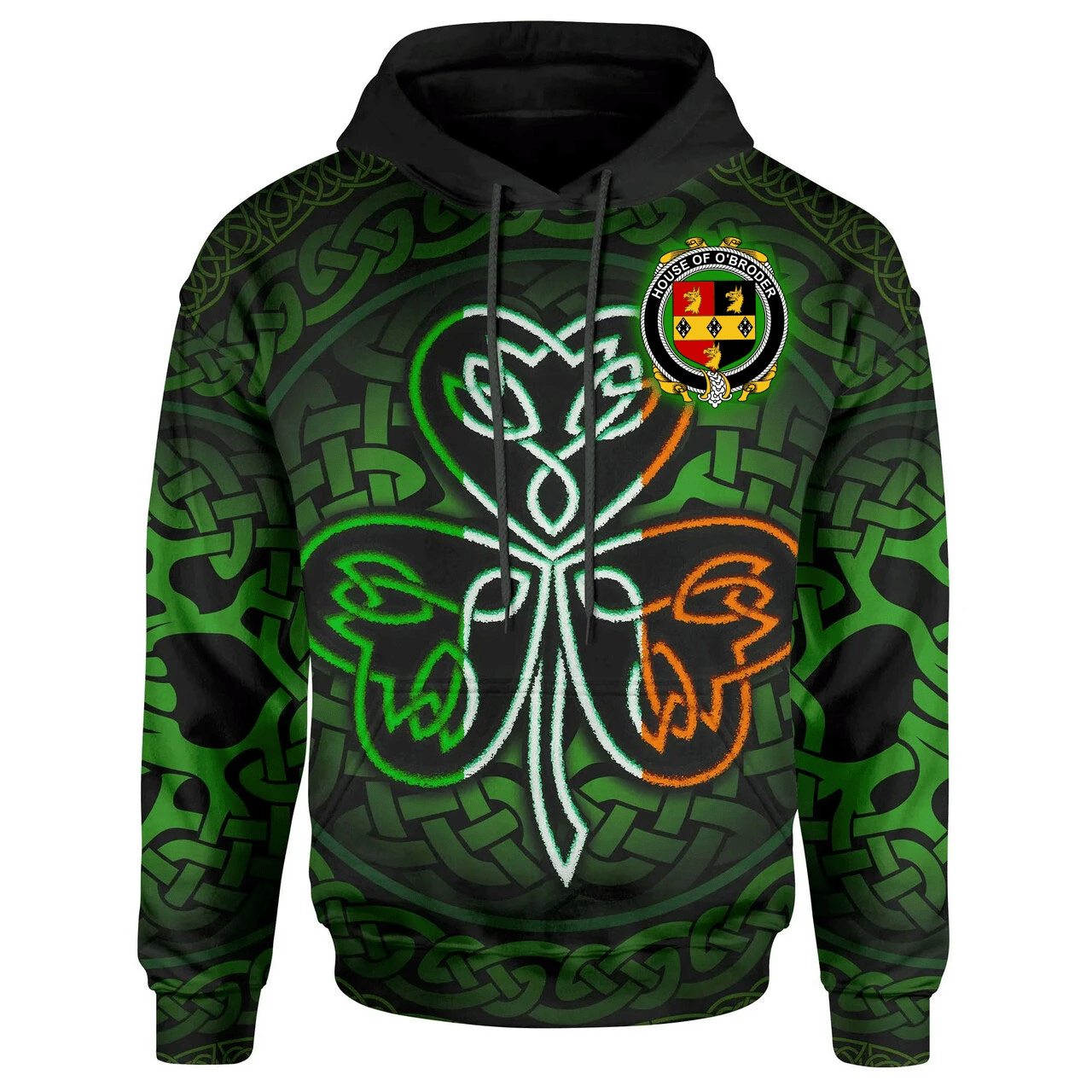 Ireland Hoodie -House of O'BRODER Irish Celtic Shamrock