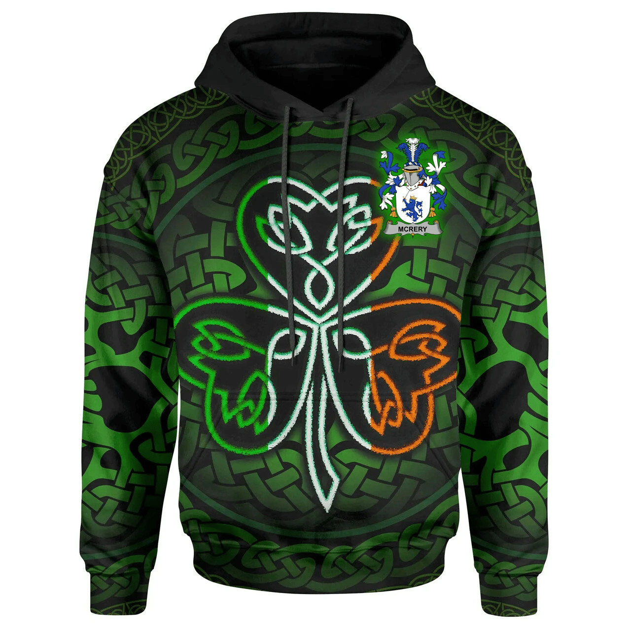 Ireland Hoodie -McRery or McCrery Irish Celtic Shamrock