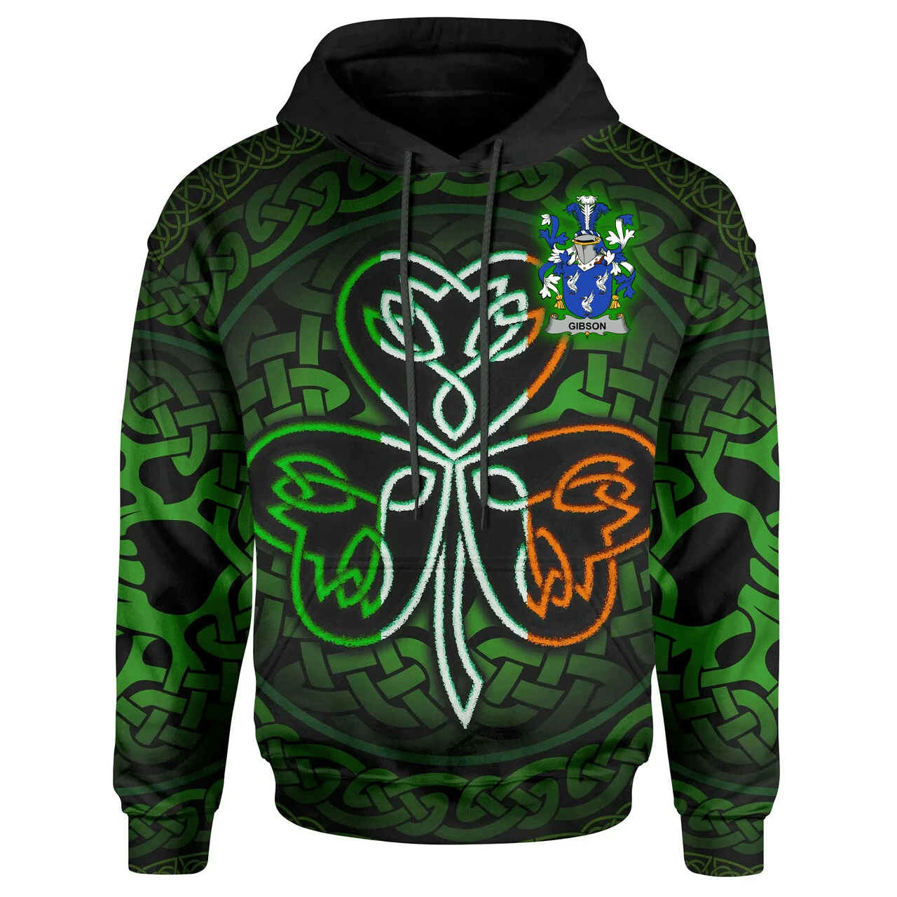 Ireland Hoodie -Gibson Irish Celtic Shamrock