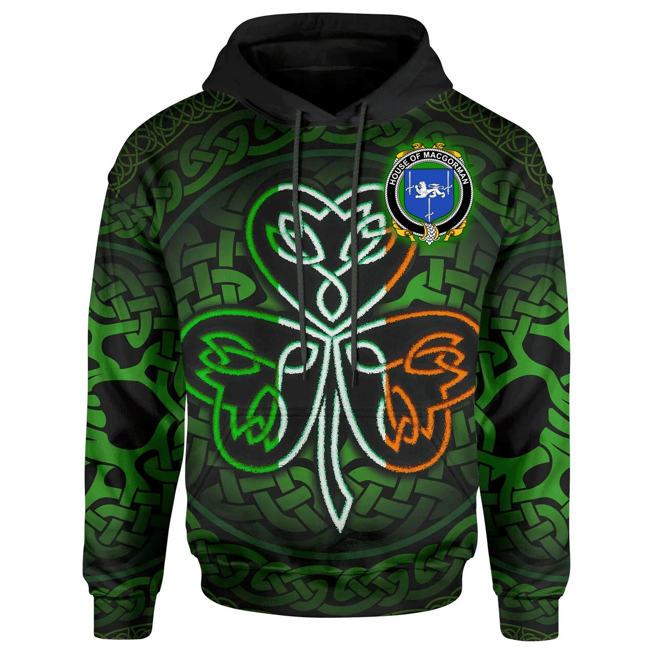 Ireland Hoodie -House of MACGORMAN Irish Celtic Shamrock