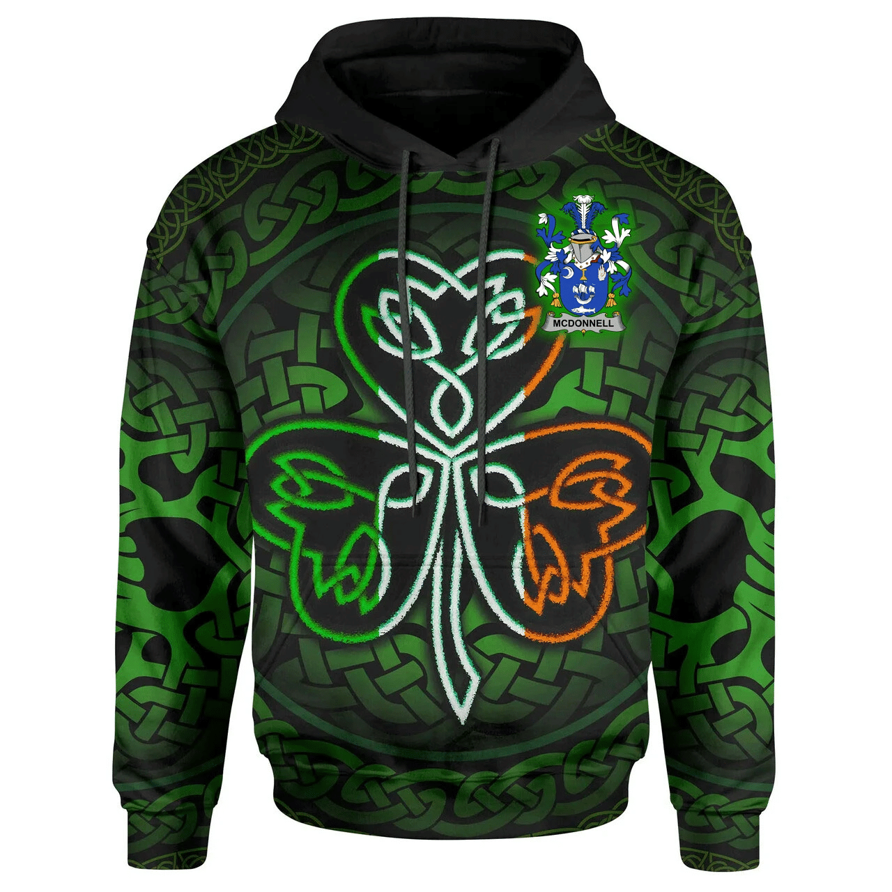 Ireland Hoodie -McDonnell Irish Celtic Shamrock