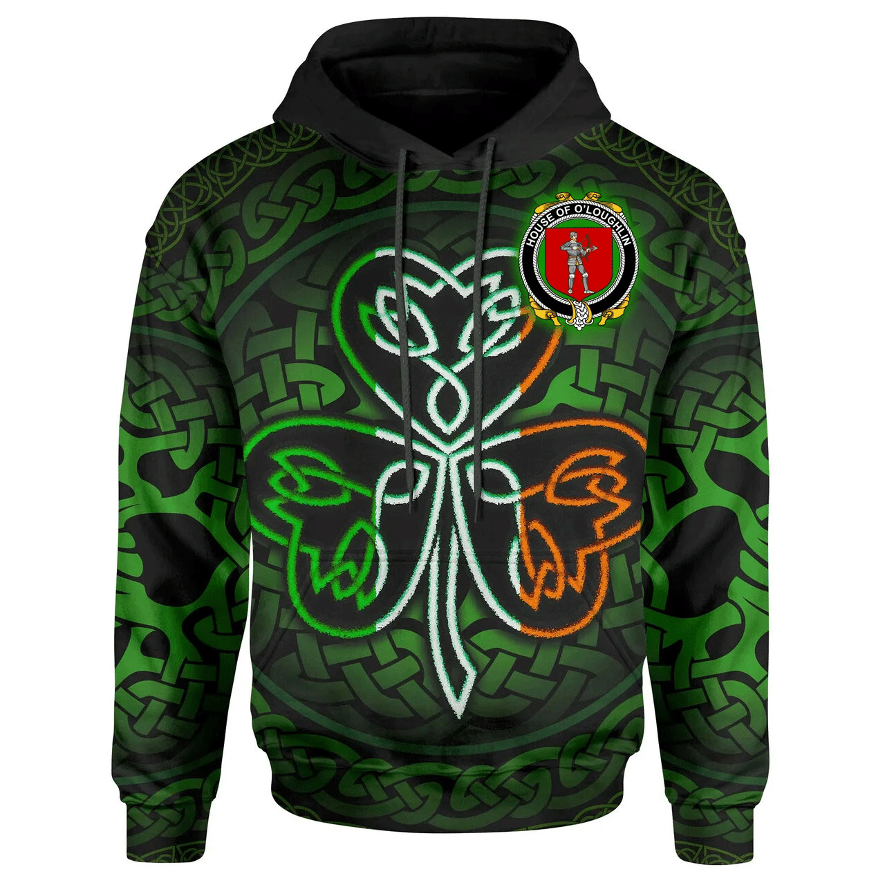 Ireland Hoodie -House of O'LOUGHLIN Irish Celtic Shamrock