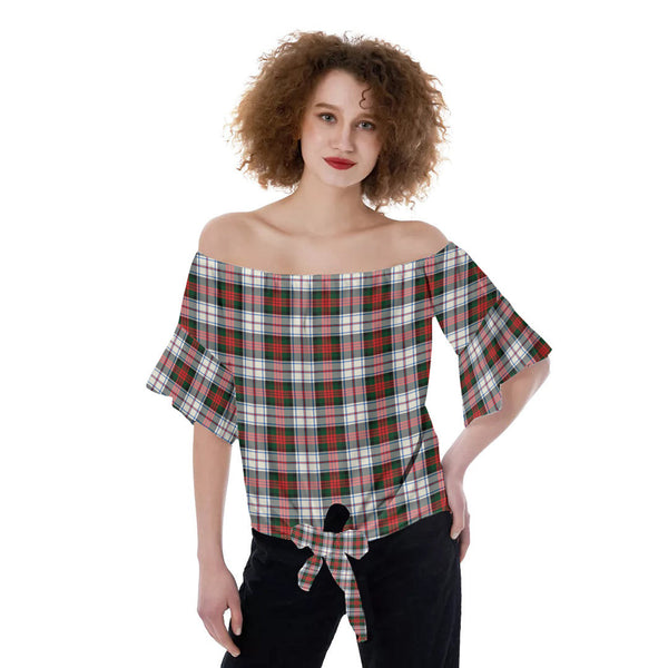 MacDuff Dress Modern Tartan Plaid Off-Shoulder Blouse