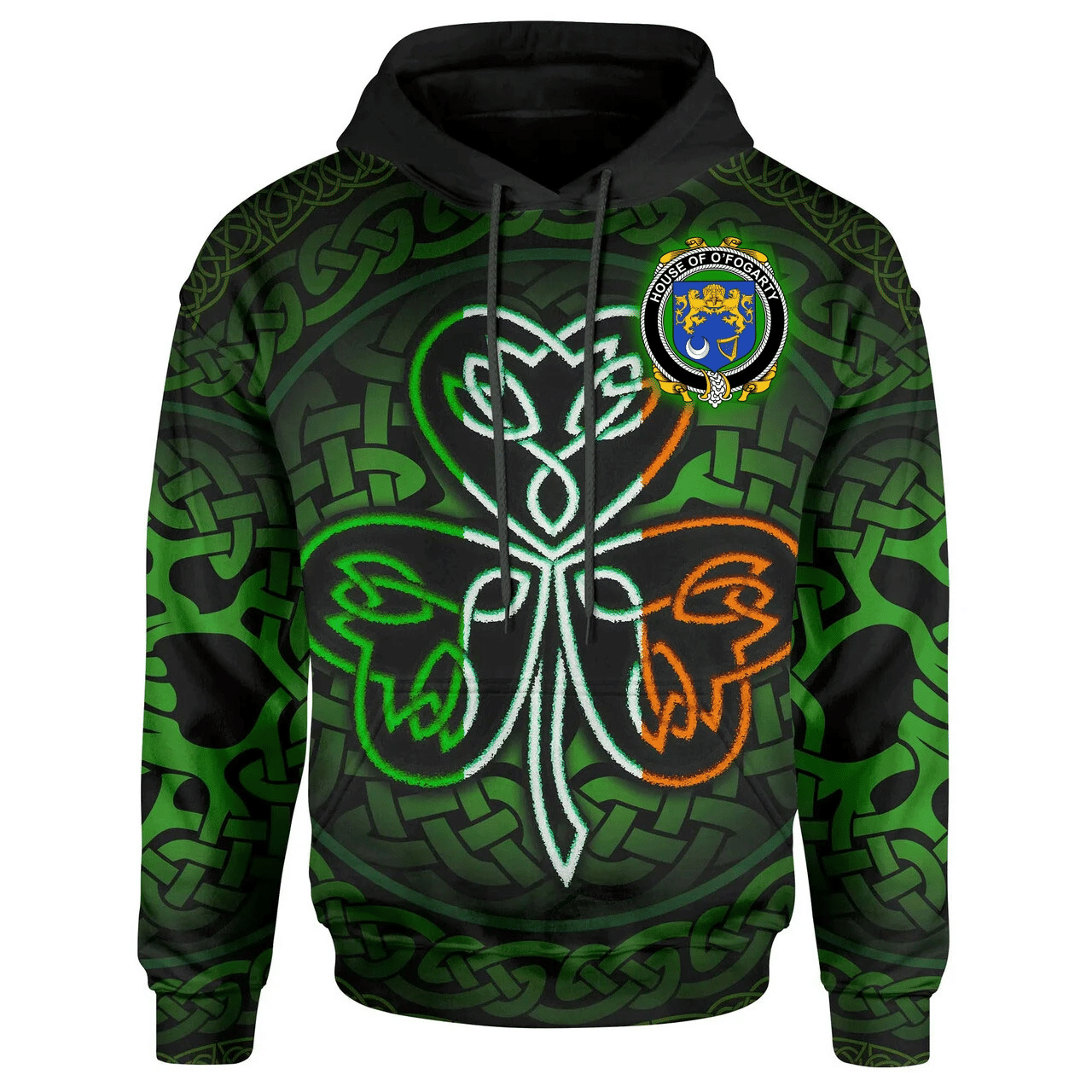 Ireland Hoodie -House of O'FOGARTY Irish Celtic Shamrock