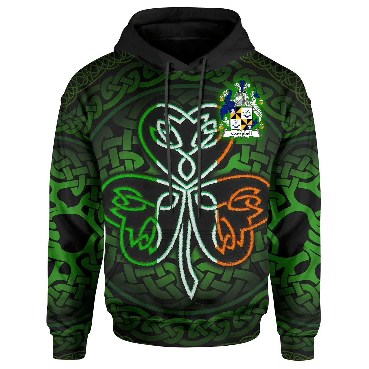 Ireland Hoodie -Campbell Irish Celtic Shamrock