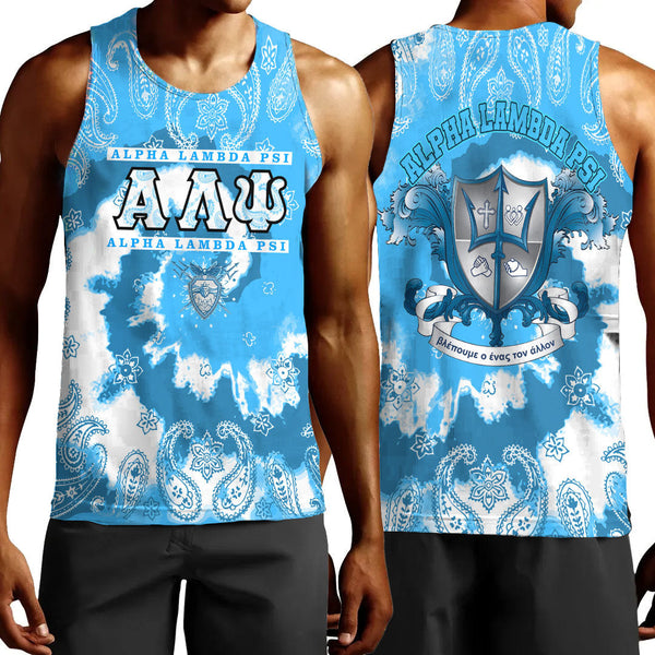 Alpha Lambda Psi Paisley Bandana Tie Dye Style Tank Top A7